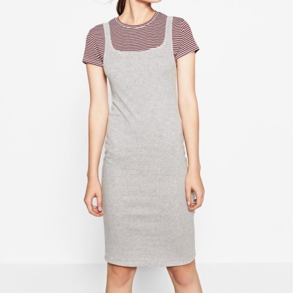 Zara Dresses & Skirts - [Zara Trafaluc] Striped Bodycon Tank  Dress Sz. S